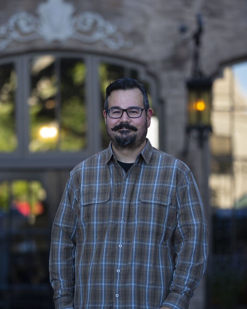 Tom Litchfield outside Hotel Petaluma
